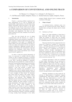 A Comparison Of Conventional And Online Fraud