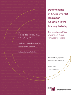 Determinants of Environmental Innovation Adoption in the Printing