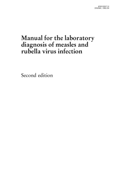 Manual for the laboratory diagnosis of measles and rubella virus
