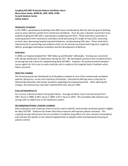 Coupling SAT/SBT Protocols Reduce Ventilator Hours Mary Karen