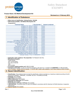 Safety Datasheet EXEMPT