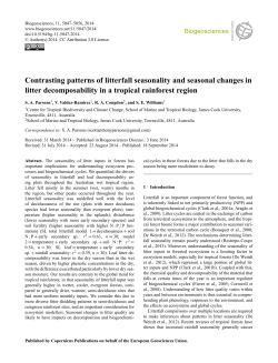 Contrasting patterns of litterfall seasonality and