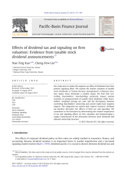 Effects of dividend tax and signaling on firm valuation: Evidence