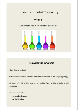 Gravimetric Analysis