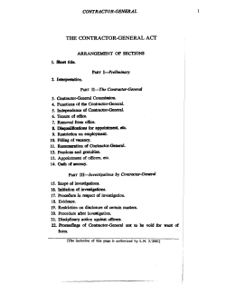 CONTRACTOR-GENERAL THE CONTRACTOR