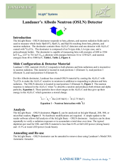 InLight systems Albedo neutron dosimeter product specification