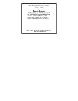 Quartering Act - California Weekly Explorer