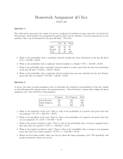 Homework Assignment #5 Key
