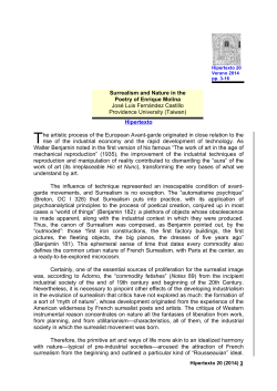 Surrealism and Nature in the Poetry of Enrique Molina Jos&eacute; Luis