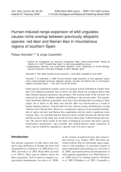 Human-induced range expansion of wild ungulates causes niche