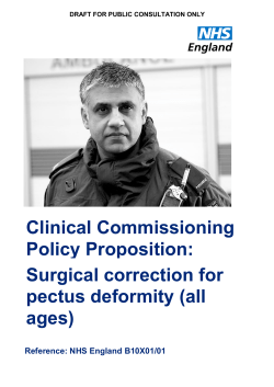 Policy Proposition - NHS England consultation hub