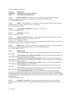 This rule was filed as 13 NMAC 9
