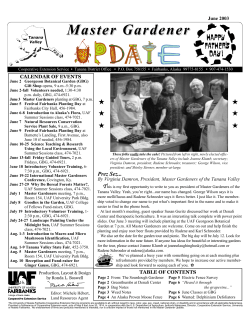 Master Gardener - University of Alaska Fairbanks