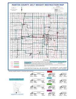 Road Weight Restrictions - Martin County, Minnesota