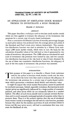 AN APPLICATION OF SIMULATED STOCK MARKET TRENDS TO
