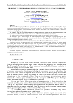 40 QUALITATIVE OBSERVATION APPLIED IN PROMOTIONAL