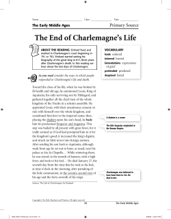 Primary Source The End of Charlemagne`s Life