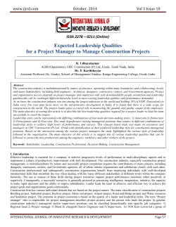 Expected Leadership Qualities for a Project Manager to Manage