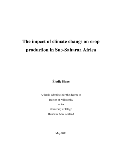 The impact of climate change on crop production in