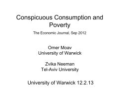Conspicuous Consumption and Conspicuous Consumption and
