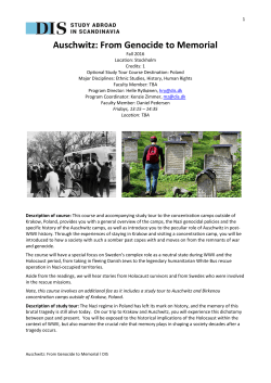Auschwitz: From Genocide to Memorial - DIS