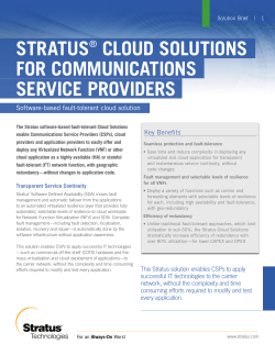 stratus® cloud solutions for communications
