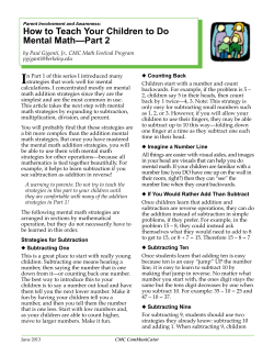 How to Teach Your Children to Do Mental Math&mdash;Part 2