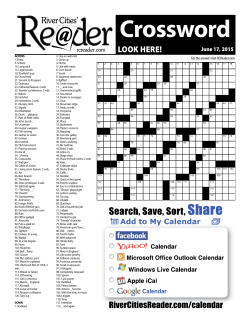 last week`s puzzle - River Cities Reader