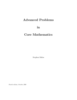 Advanced Problems in Core Mathematics