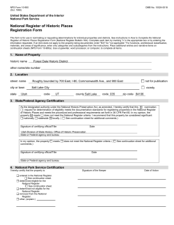 NPS Form 10