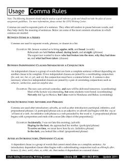 Comma - Webberville Schools