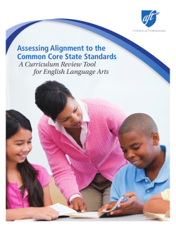 A Curriculum Review Tool for English Language Arts