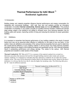 Thermal Performance for Hebel AAC