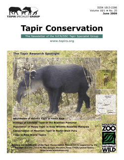Tapir Conservation - Tapir Specialist Group