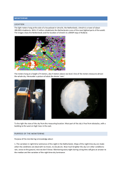 MONITORING LOCATION The light meters hang at