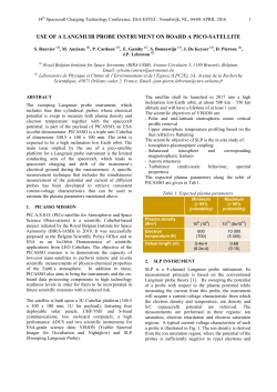 use of a langmuir probe instrument on board a pico-satellite