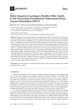 Motor Sequence Learning in Healthy Older Adults Is Not Necessarily