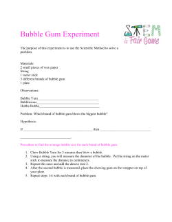 Bubble Gum Experiment