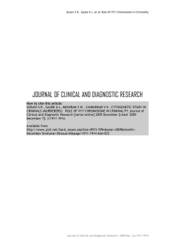 ROLE OF XYY CHROMOSOME IN CRIMINALITY
