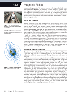 12.1 Magnetic Fields