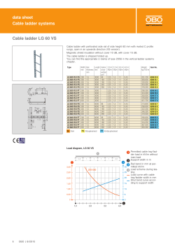 data sheet Cable ladder systems Cable ladder LG