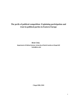 The perils of political competition: Explaining participation and