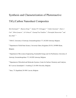 Synthesis and Characterization of Photoreactive TiO2/Carbon