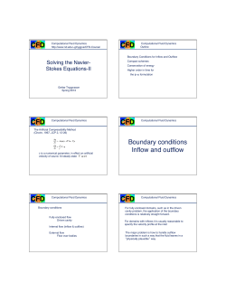 Boundary conditions Inflow and outflow