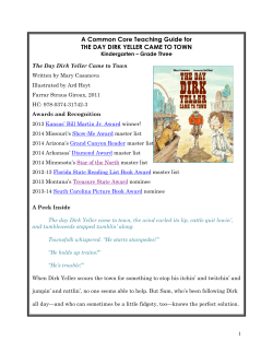THE DAY DIRK YELLER CAME TO TOWN CCSS