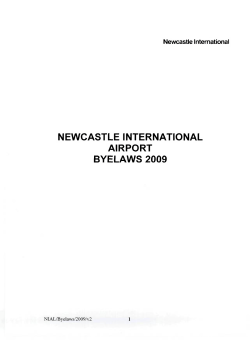 Airport Byelaws - Newcastle International Airport