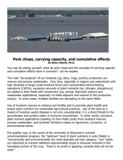 Pork chops, carrying capacity, and cumulative effects