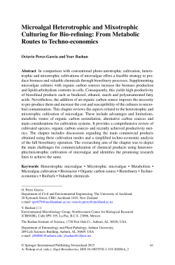 Microalgal Heterotrophic and Mixotrophic Culturing for Bio