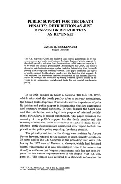 public support for the death penalty: retribution as just