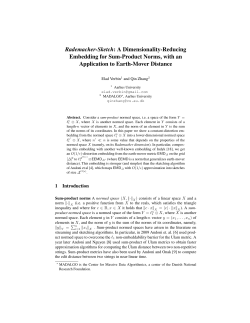 A Dimensionality-Reducing Embedding for Sum
